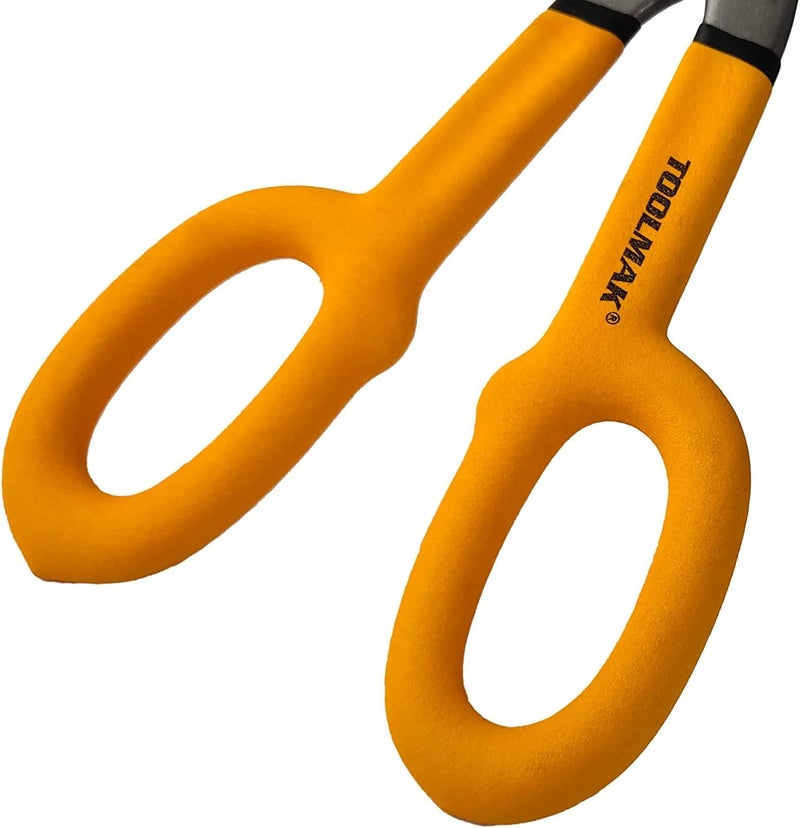 TOOLMAK Tin Snips 10 Inch Straight Pattern Tinners Snips with Comfort Grip Sheet Metal Cutting Shears Heavy Duty - Image 4